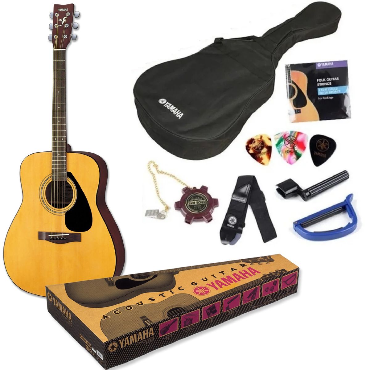 Violao Acustico Folk Aco Natural F310P NT Package - Yamaha